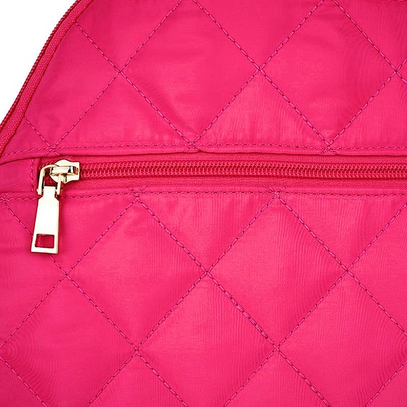 🆕🌿🩷LEMONBELLA: Pickle Ball Quilted Hot Pink Bag w/Stripe - Picture 13 of 13